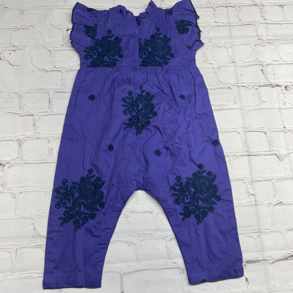 NEW Pink Chicken 12-18 mo Jennifer Jumper Royal Purple Embroidery Flutter Sleeve - Picture 4 of 6
